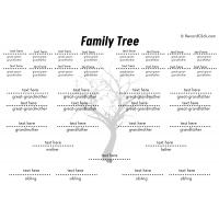 5 Generation Family Tree Template with Siblings
