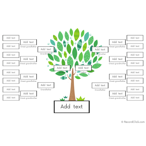 5 Generation Family Tree Template - Instant Download | RecordClick.com