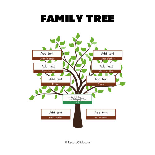 Adoptive Family Tree Template Download & Editable
