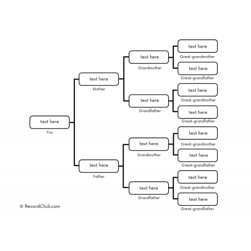 Best Printable Family Tree Chart Templates RecordClick