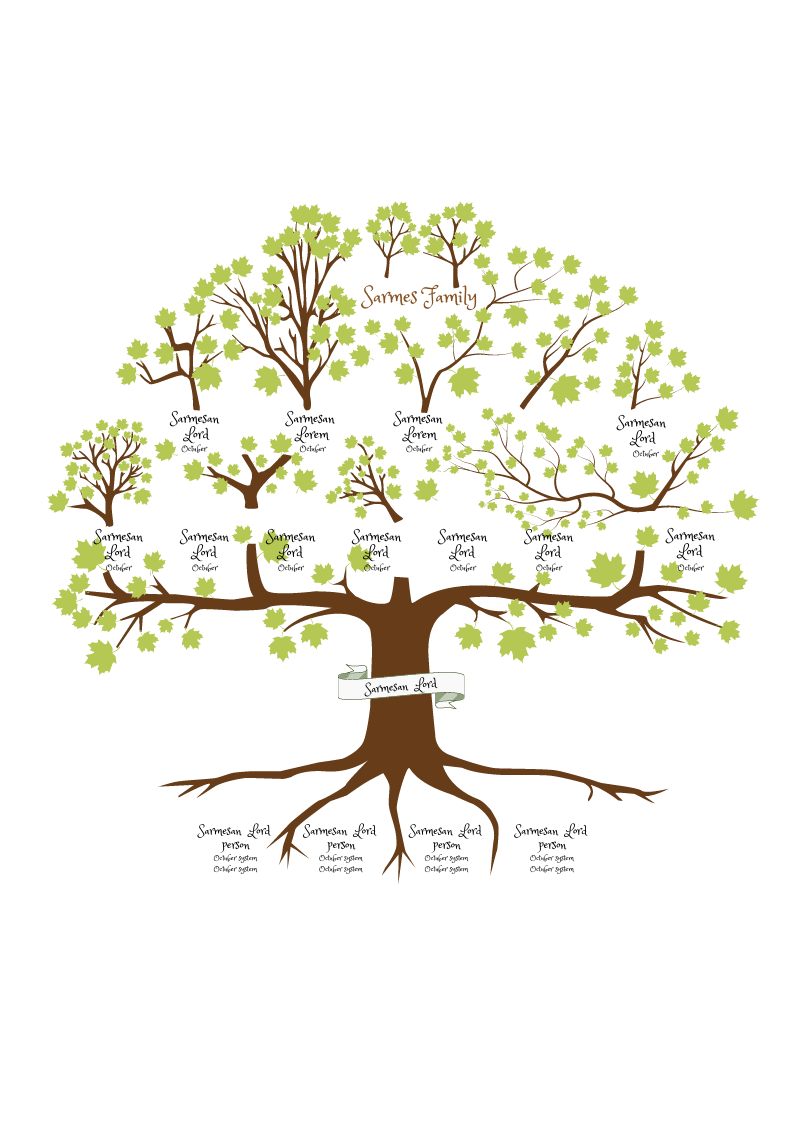 61 Free Family Tree Templates Printable Downloadable Editable